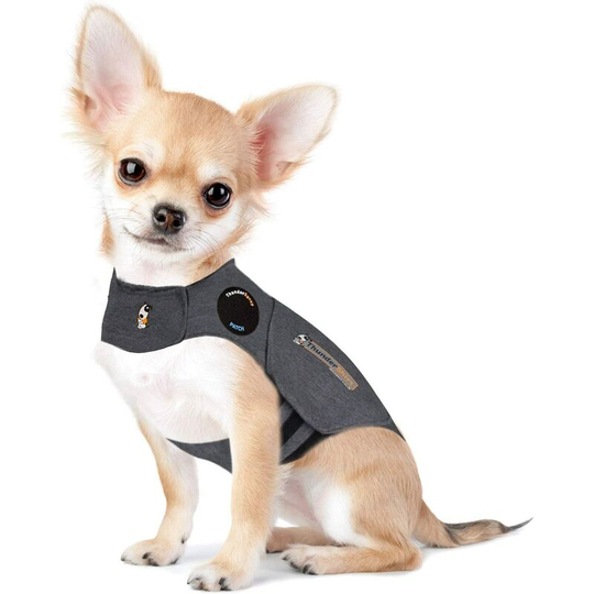 Pet dog comfort clothes seek medical treatment to calm down pet clothes,Thundershirt for Dogs, X-Small, Grey