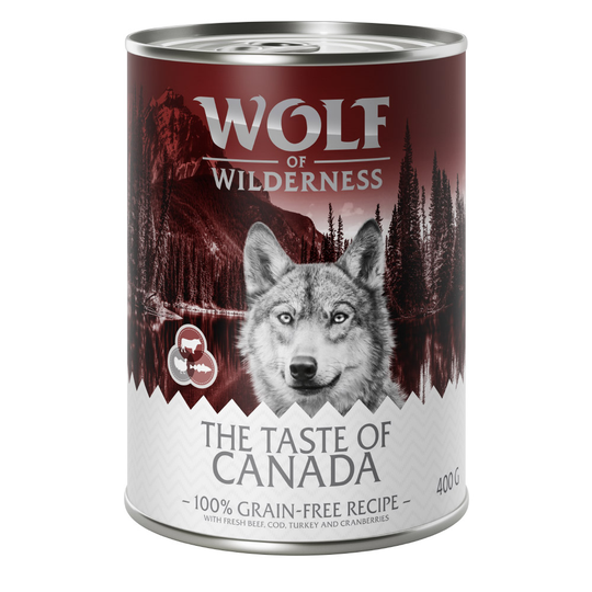 Wolf of Wilderness Adult "The Taste of" 6 x 400g - The Taste of the Outback - Chicken, Beef, Kangaroo