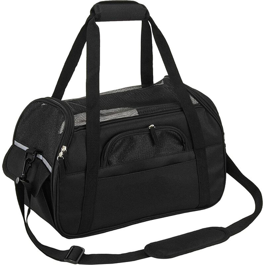 Hand or Shoulder Cat Carrier Bag for Puppy Kitten Cat Carrier Basket for Travel by Plane Train Car Airplane Approved
