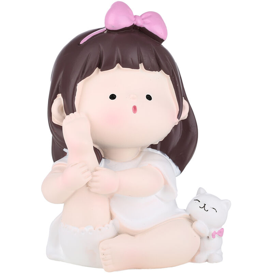 Tomfeel - Yoga Girl Resin Ornament Cute Girlish Desktop Ornament Children's Room, Living Room, Desk Decoration Ornament Car Ornament Gifts, b - b