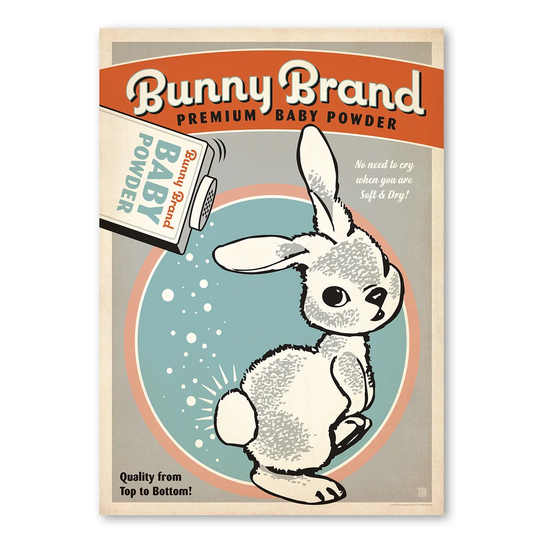 Bunny Brand Baby Powder 1 by Anderson Design Children Vintage Advertisement on Wrapped Canvas