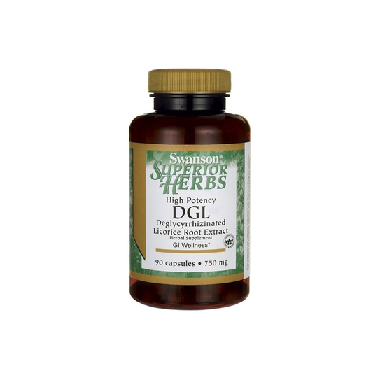 Swanson DGL, 750g High Potency - 90 caps