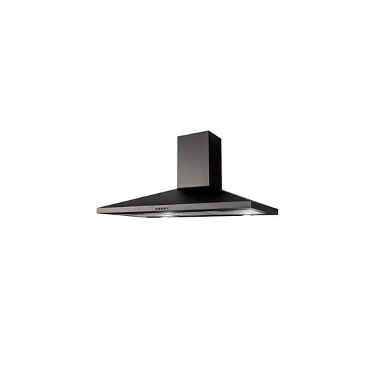SIA CHL100BL 100cm Pyramid Chimney Cooker Hood Kitchen Extractor Fan In Black