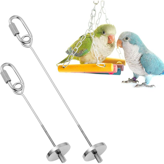 Bird Skewer, 2Pcs Stainless Steel Bird Food co.ukuit Holder Food Feed Tool Foraging Toy for Parrot Budgie Parakeet Cockatiel Etc