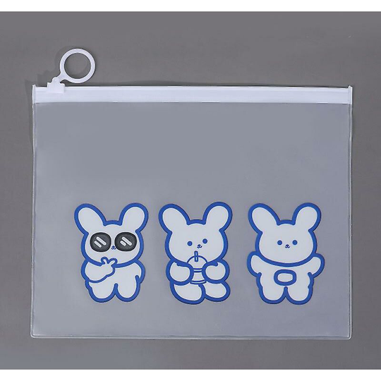 2 Pieces Of Cartoon Transparent Pencil Case Student Large-capacity Test Paper File Bag Office Data File Bag Stationery Storage Pencil Cas - Thsinde