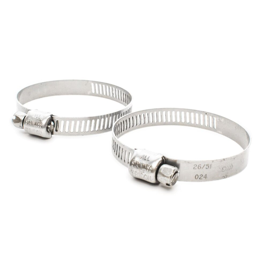 (Pack of 2) 35-51mm Stainless Steel Clips for 40mm hose