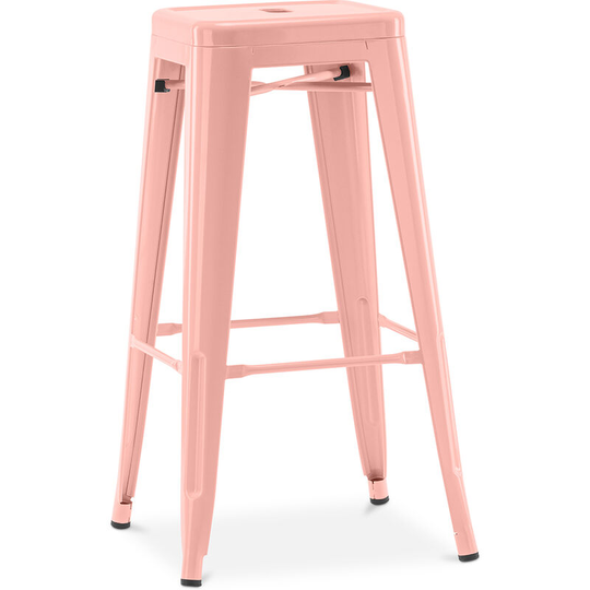 Stylix Stool - Metal - 76cm Pastel orange Iron - Pastel orange
