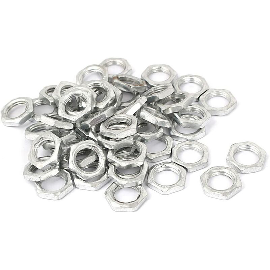 Joorrt - 50pccs hexagonal nut zinc plated M10 x 1 x 3mm for bolts screws