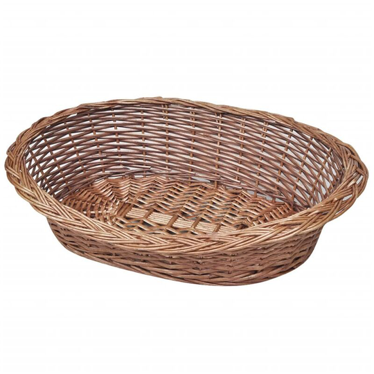 Willow Dog Basket/Pet Bed Natural 70 cm Vidaxl Brown