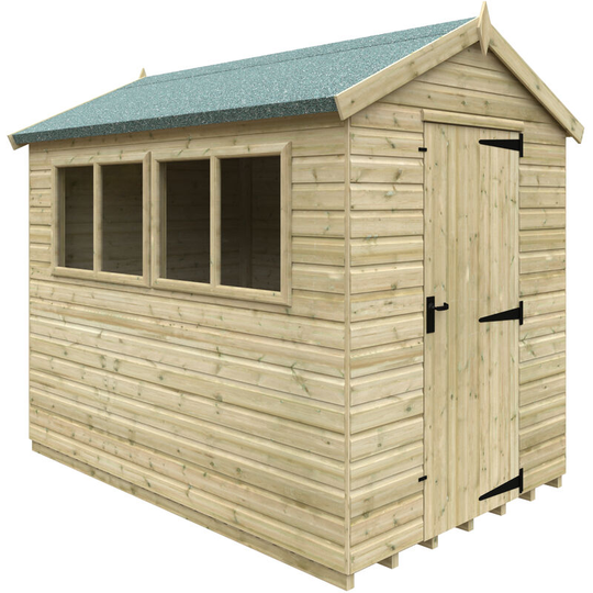 9x6w Pressure Treated Tanalised Shiplap Timber Apex Premier Shed