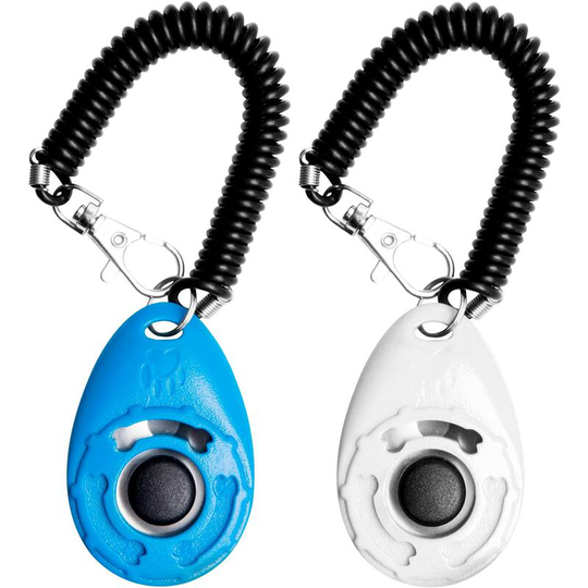 Litzee - Set of 2 Dog Training Clickers with Lanyard