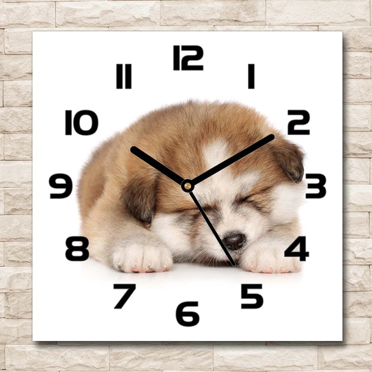 Akita Puppy Silent Wall Clock