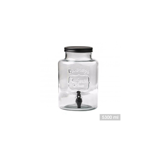 Vintage Design Solid Glass Drink Fountain Jar Alcohol Dispenser 5.3L