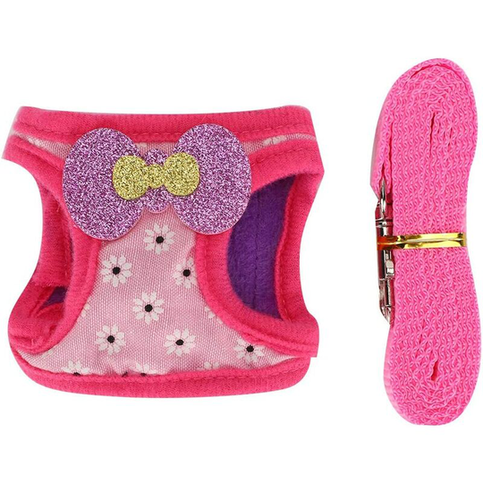 Modou - Pet Chest Strap Pet Vest Harness Rabbit Hamster Small Animal Durable Leash Safety Rope Guinea Pig Breathable Fabric Neck Strap