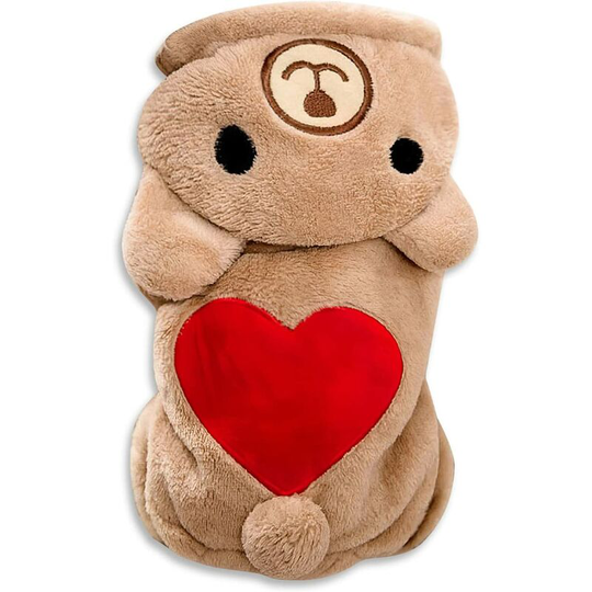 Small Dog Jumpsuit, Cute Pet Clothes Winter Warm Coat For Small And Medium Pets, Puppy Coats(L, Love Bear L (Recommended 8~11kg)