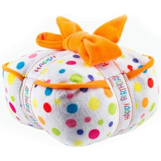 Dog Squeaky Cake Toy, Pet Plush Chew Cake Toy, Cute Dog Cat Plush Dessert Birthday Gift - Giftbox