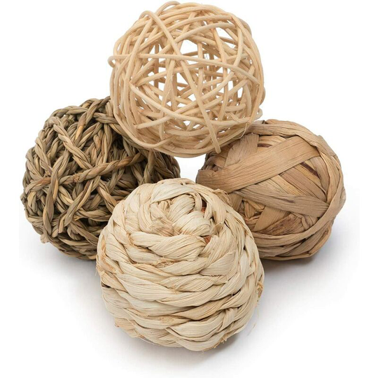 Activity toys for small animals, fun balls for pets (4 pieces)