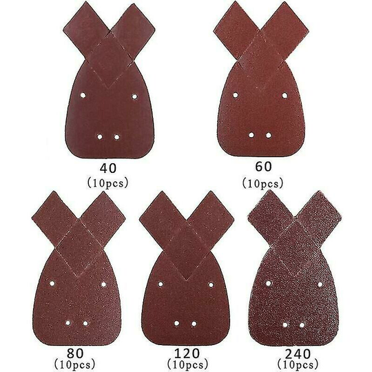 Deckon - 50pcs Sandpaper Sandpaper 5 Types Sandpaper Not Easy To Wear Sanding Sheets For Black And Decker Sander 170*140*95mm 40/80/120/180/240
