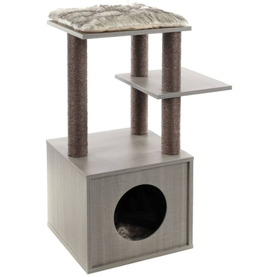 Flamingo - Cat Scratching Tree Elias 57x40x84 cm Grey Grey