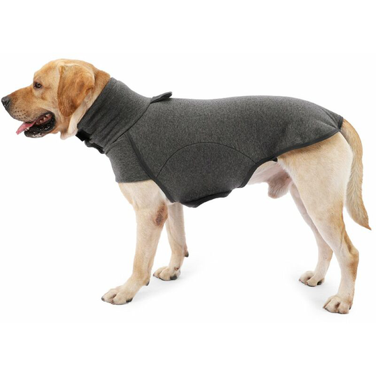Dog Sweater Fleece Vest Turtleneck Winter Warm Pullovers for Small Medium Large Dogs (Gray-XXXL)