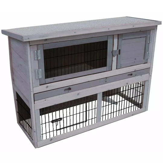 Flamingo Rabbit HutchLoft Cottage 111 x 45 x 78cm
