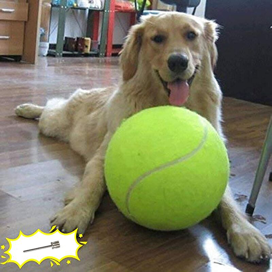 Monly - Banfeng Giant 9.5" Dog Tennis Ball Great Pet Toys Funny Outdoor Sports Dog Ball Gift with Inflating Needles