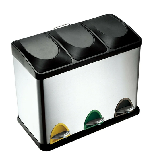 Gomer 45 Litre Step On Multi-Compartments Rubbish & Recycling Bin