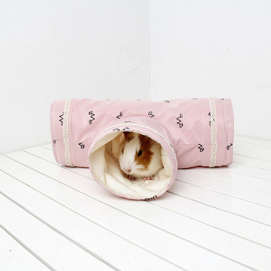 Perle Rare - Foldable Hamster Play Tunnel Small Animal Pet Shelter Pet Toy Nest Cage House Accessories for Guinea Pig Chinchillas Mice Gerbil