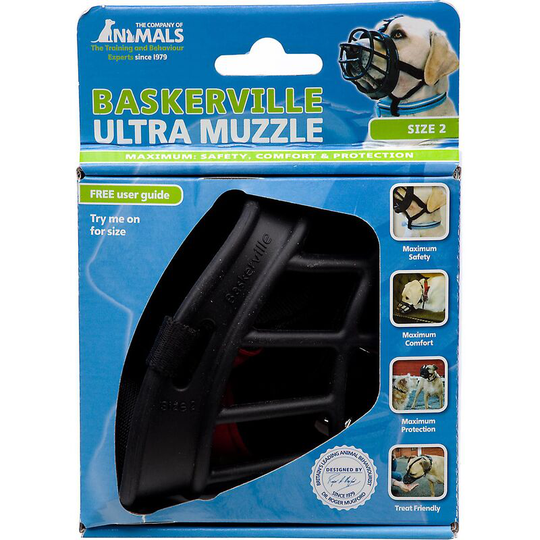 Baskerville Ultra Dog Muzzle (Size 4) (Black) - Black - Company Of Animals