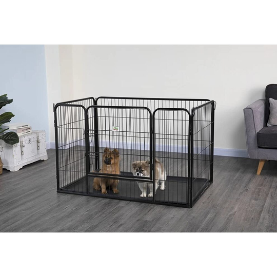Puppy Rabbit Metal Playpen Run Indoor/Outdoor Cage & Mat Pet Playpen
