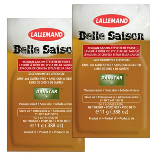 2x Danstar BELLE SAISON Belgium Beer Yeast 11g Fast Fermenting