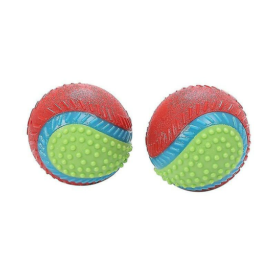 Dog Toys Rubber Tennis Balls Chew Toy With Squeaker Bite-resistant Ball