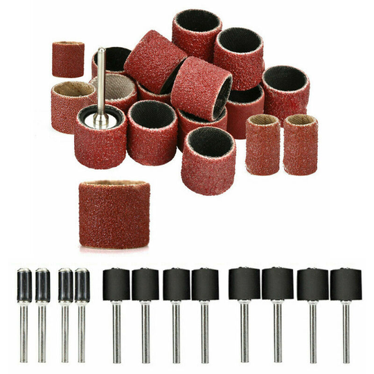 338 pcs Sanding Drum Kit Nail Drill Bits Polished Accessories Rotary Tool, 252pcs - 252pcs