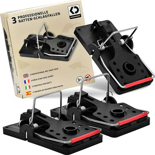 3 x Professional Rat Trap - Poison Free Rat Trap for Rats | Effective | Easy to use | Reusable | Reliable | Quick