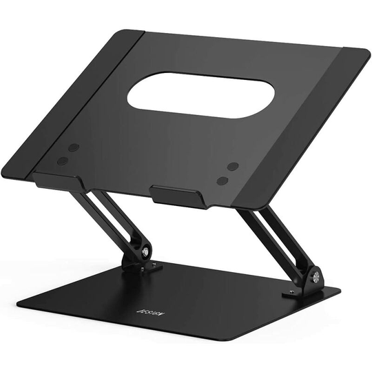 Naxunnn - LS10 Laptop Stand, Ergonomic Laptop Stand, Aluminum Laptop Stand Compatible with Air, Pro, Dell, hp, Lenovo 10-14 Inch (Black Metal)