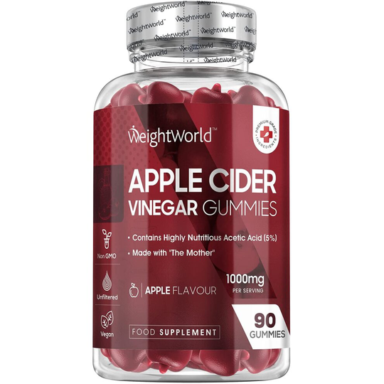 WeightWorld Apple Cider Vinegar Gummies 1000mg - 90 Vegan ACV Gummies