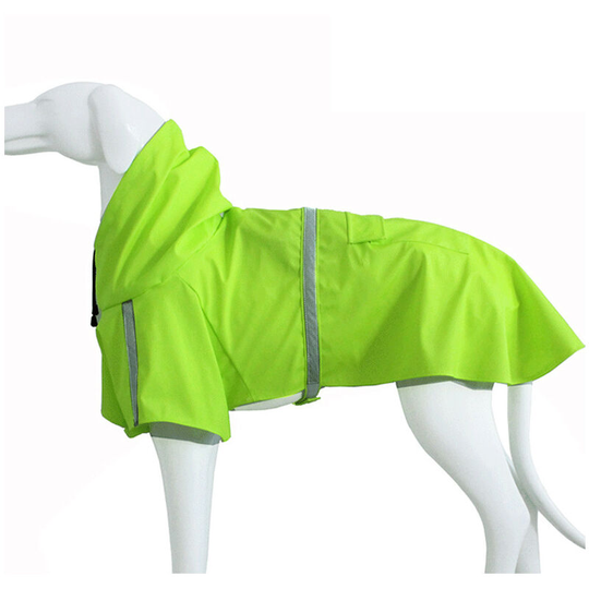 Reflective Dog Raincoat - Waterproof Dog Raincoat with Hood, Adjustable Girth (Green xl) - Muff