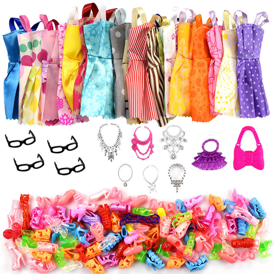 32 Piece Changeover Set Barbie Doll Accessories Clothing General Children's Toy Shoes