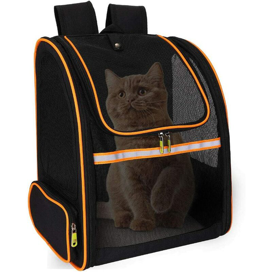 Dog Backpacks Pet Carrier for Cat Puppy Rabbit Small Dogs Transport Orange
