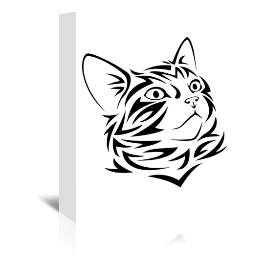 Wonderful Dream Tribal Cat Kitten Graphic Art Wrapped on Canvas