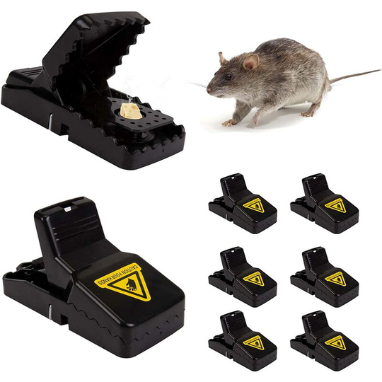 Mouse Trap 6 Pcs Mouse Trap Reusable Plastic Rat Trap Powerful Spring Delicate Effective Mouse Trap Mouse Trap for Indoor Kitchen Home Garden Outdoor