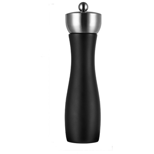 Salt and Pepper Grinder Set Unique Black & White Seasoning Mills ,Modern Kitchen Tools 8 inch bubble bag packaging