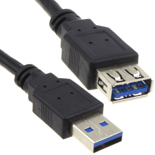 kenable USB 3.0 24AWG High Speed Extension Cable Type A Male to Female BLACK 0.5m