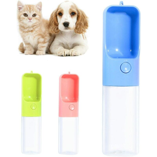 Water Bottle for Dog - 450 ml - for Travel and Travel - Ideal for Outdoor Travel blue.