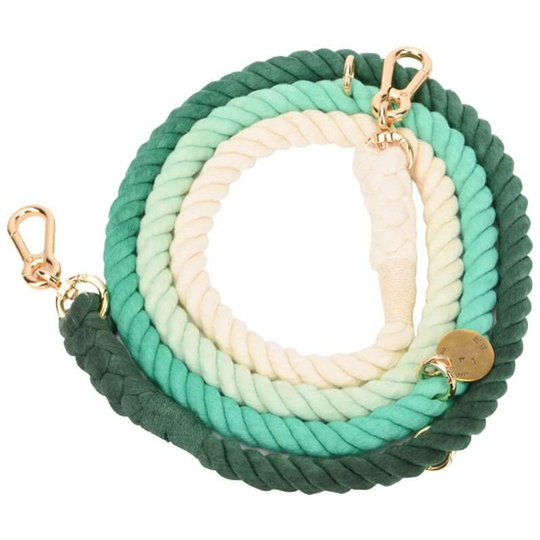 Bearsu - Double Dog Rope Leash for Two Dogs Dual Pet Lead Comfortable Sturdy Ombre Braided Rope Small Medium & Large Dogs,210cm