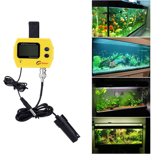 Superseller - Professional High Precision Portable Online pH Meter for Aquarium Acidimeter Water Quality Analyzer pH & temp Meter Measure Household