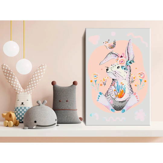 DIY Canvas Painting - Colourful Rabbit