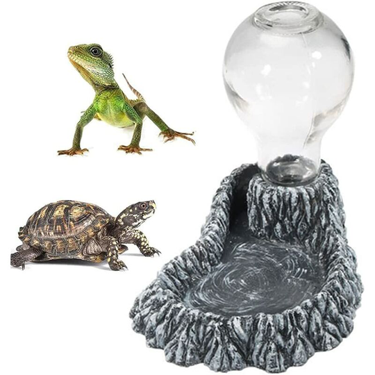Reptile Water Dispenser Reptile Food Bowl Reptile Water Feeder Reptile Rock Resin Reptile Water Bottle Hamster Tortoise Lizard