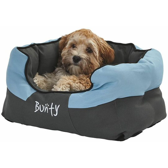 Anchor Soft Dog Bed Waterproof Washable Hardwearing Pet Basket Mat Cushion - Blue - Small - Bunty