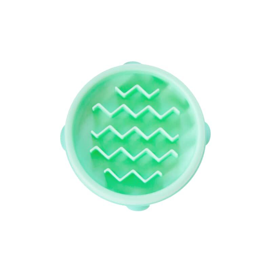 Slow Feeder for Dogs Slo Bowl Wave xs Mint Outward Hound Green